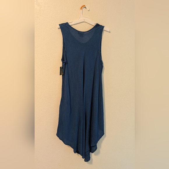 One Size Blue Coverup with Embellishments - Picture 2 of 4